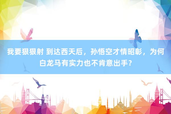 我要狠狠射 到达西天后，孙悟空才情昭彰，为何白龙马有实力也不肯意出手？