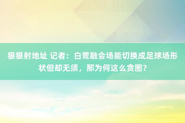 狠狠射地址 记者：白鹭融会场能切换成足球场形状但却无须，那为何这么贪图？