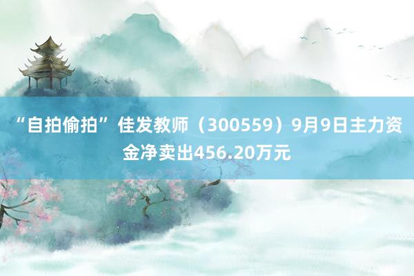 “自拍偷拍” 佳发教师（300559）9月9日主力资金净卖出456.20万元