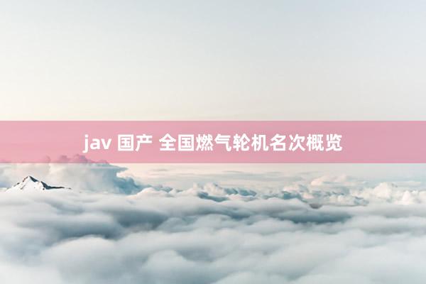 jav 国产 全国燃气轮机名次概览