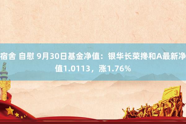 宿舍 自慰 9月30日基金净值：银华长荣搀和A最新净值1.0113，涨1.76%