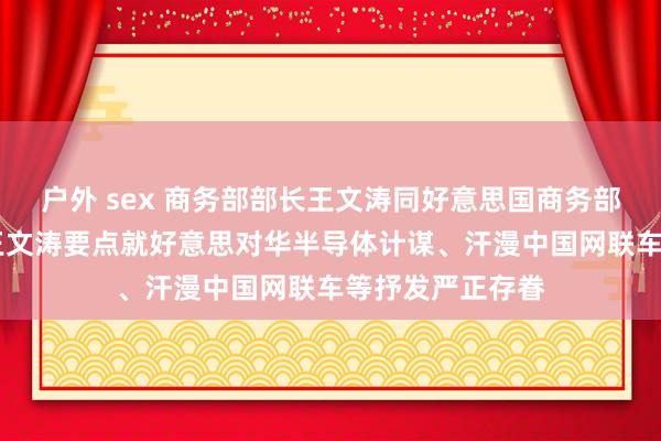 户外 sex 商务部部长王文涛同好意思国商务部长雷蒙多通话 王文涛要点就好意思对华半导体计谋、汗漫中国网联车等抒发严正存眷