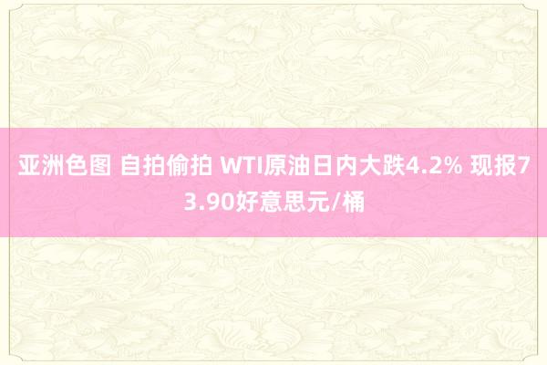 亚洲色图 自拍偷拍 WTI原油日内大跌4.2% 现报73.90好意思元/桶