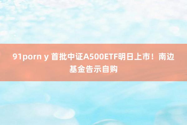 91porn y 首批中证A500ETF明日上市！南边基金告示自购