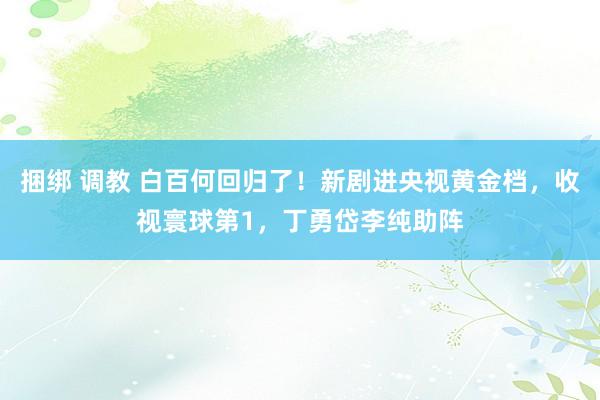 捆绑 调教 白百何回归了！新剧进央视黄金档，收视寰球第1，丁勇岱李纯助阵