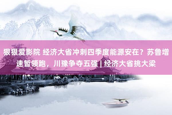 狠狠爱影院 经济大省冲刺四季度能源安在？苏鲁增速暂领跑，川豫争夺五强 | 经济大省挑大梁