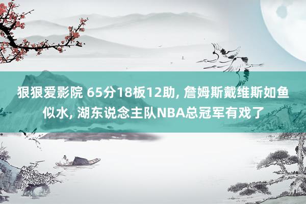 狠狠爱影院 65分18板12助， 詹姆斯戴维斯如鱼似水， 湖东说念主队NBA总冠军有戏了