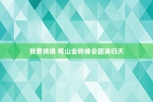 我要搞搞 喀山金砖峰会圆满归天