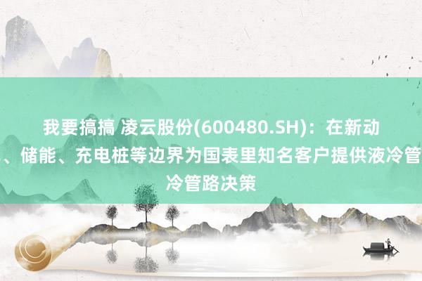 我要搞搞 凌云股份(600480.SH)：在新动力汽车、储能、充电桩等边界为国表里知名客户提供液冷管路决策