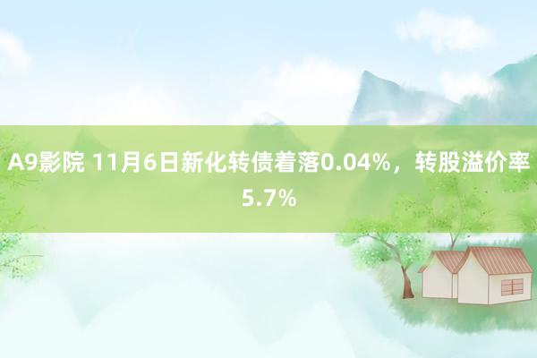 A9影院 11月6日新化转债着落0.04%，转股溢价率5.7%