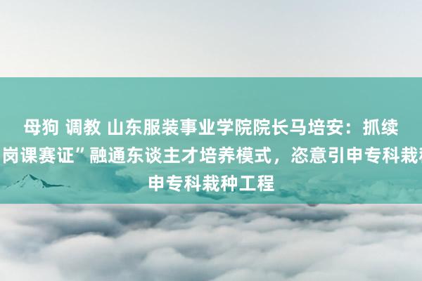 母狗 调教 山东服装事业学院院长马培安：抓续激动“岗课赛证”融通东谈主才培养模式，恣意引申专科栽种工程