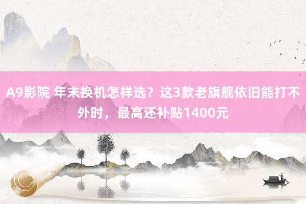 A9影院 年末换机怎样选？这3款老旗舰依旧能打不外时，最高还补贴1400元