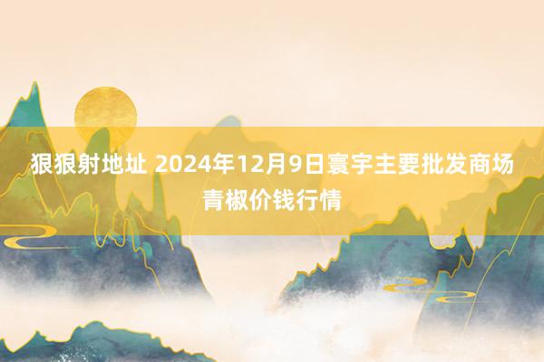 狠狠射地址 2024年12月9日寰宇主要批发商场青椒价钱行情