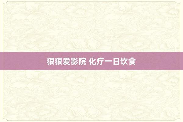 狠狠爱影院 化疗一日饮食