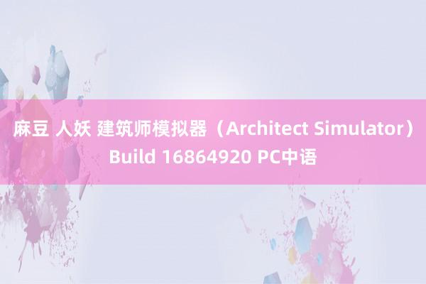 麻豆 人妖 建筑师模拟器（Architect Simulator）Build 16864920 PC中语